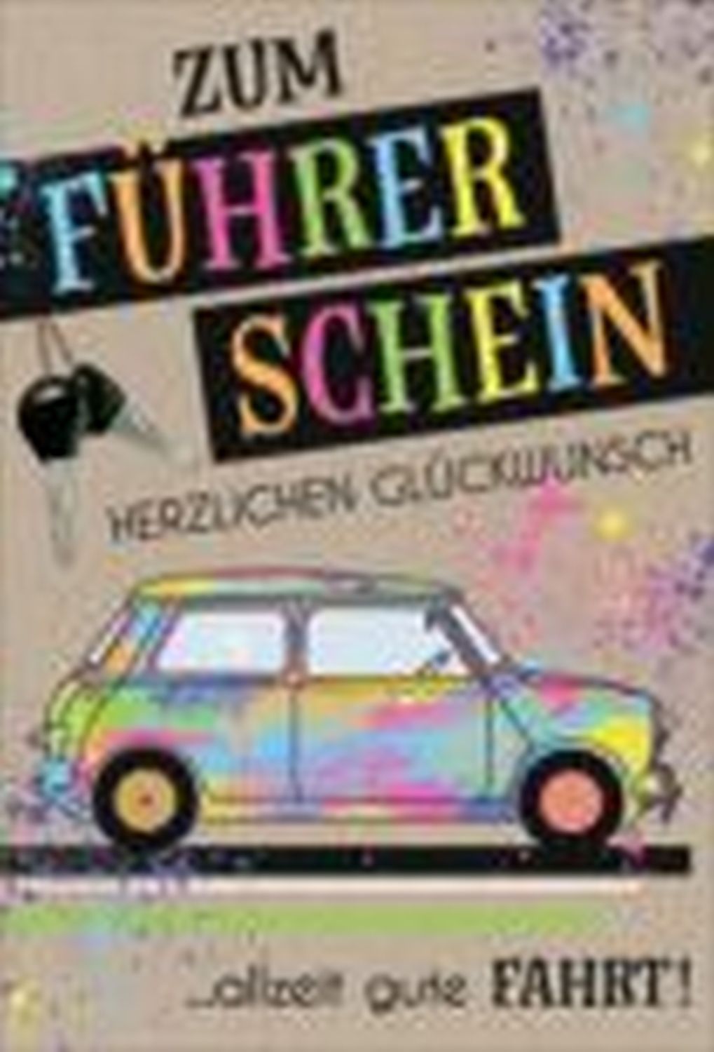 Glückwunschkarte Führerschein - inkl. Umschlag, sortiert
